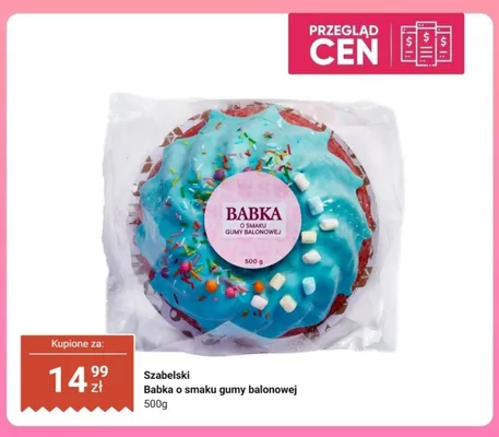 Babka o smaku gumy balonowej Szabelski promocja w Dino