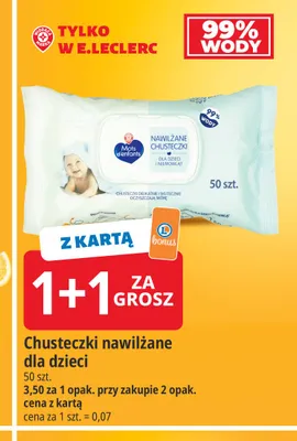 Chusteczki nawilżane dla dzieci Mots d'enfants promocja w Leclerc