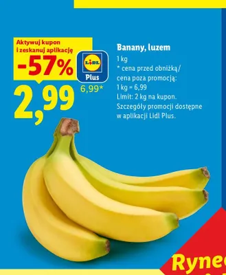 Banany luzem promocja w Lidl