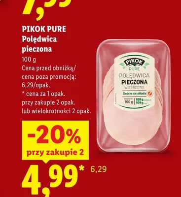 Polędwica pieczona wieprzowa Pikok Pure promocja w Lidl