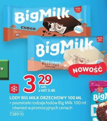 Lody Big Milk Choco promocja w Selgros