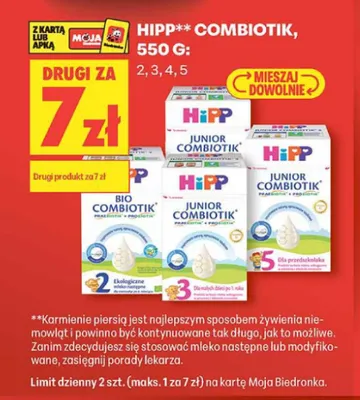 Mleko następne HiPP 5 Junior Combiotik promocja w Biedronka