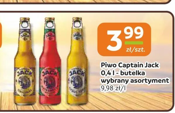 Piwo Captain Jack Blue Lagoon promocja w Społem Częstochowa