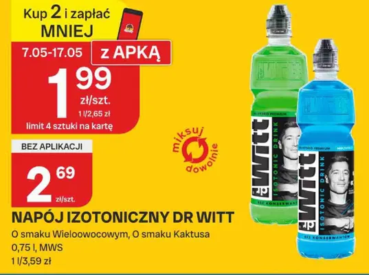 Napój izotoniczny Dr Witt o smaku wieloowocowym promocja w Chorten