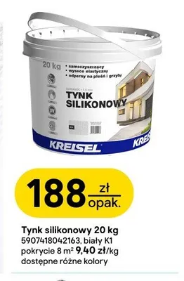 Tynk silikonowy KREISEL 20kg promocja w Castorama