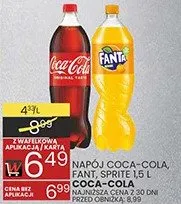 Napój Coca-Cola, Fanta, Sprite 2 l różne rodzaje Coca-Cola promocja w Wafelek