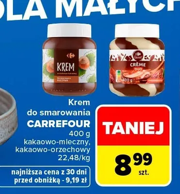 Krem do smarowania kakaowo-orzechowy Carrefour promocja w Carrefour