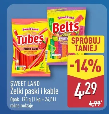 Żelki paski i kable promocja w Aldi