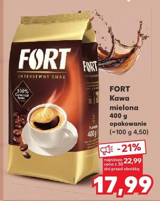 Kawa mielona Fort intensywny smak promocja w Kaufland