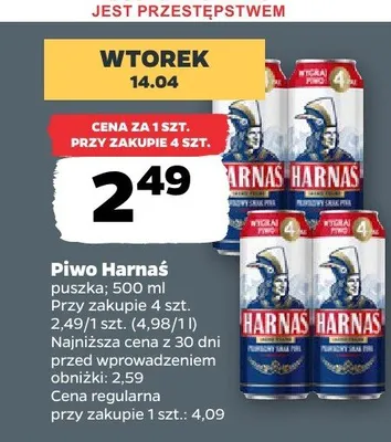 Piwo harnaś promocja w Netto