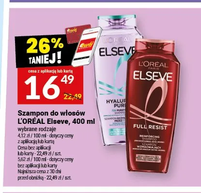 Szampon do włosów L'Oréal Elseve Full Resist promocja w Twój Market