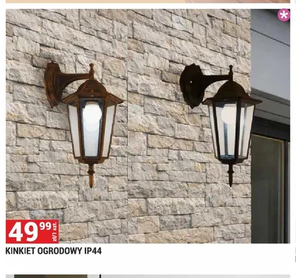 Kinkiet ogrodowy IP44 promocja w Merkury Market