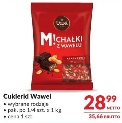 Cukierki Wawel Michałki promocja w Makro