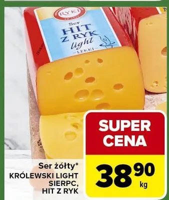 Ser żółty Królewski Light ser żółty Sierpc promocja w Carrefour Express