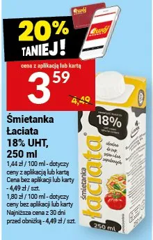Śmietanka łaciata 18% promocja w Twój Market