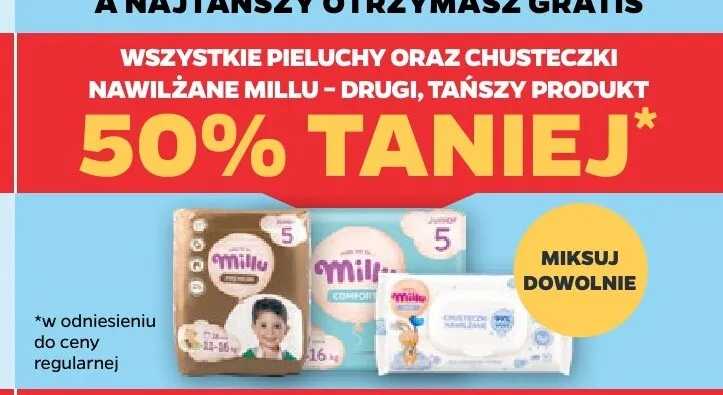 Chusteczki nawilżane Millu Comfort promocja w Netto