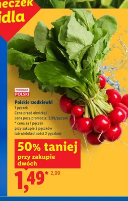 Rzodkiewki polskie promocja w Lidl