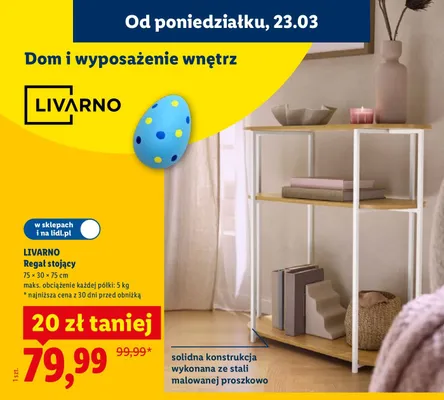 Regał stojący promocja w Lidl
