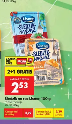 Śledzik na raz w sosie grzybowym kurki Lisner promocja w Biedronka