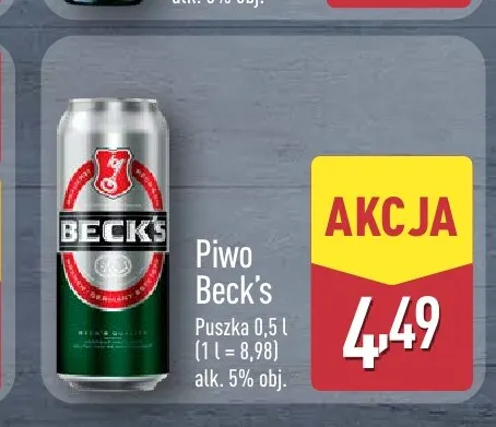 Piwo Beck's promocja w Aldi