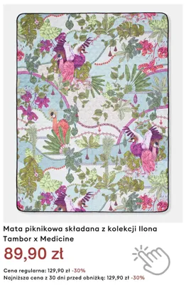 Mata piknikowa składana Medicine z kolekcji Ilona Tambor promocja w Medicine
