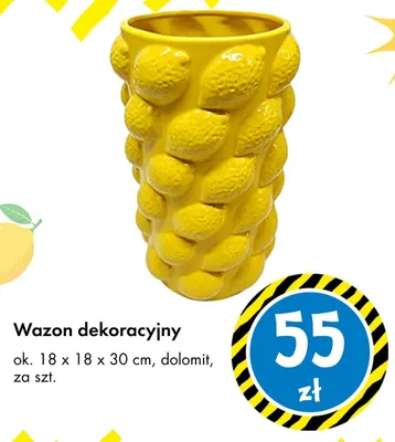 Wazon dekoracyjny dolomit 18x18x30 cm promocja w Tedi