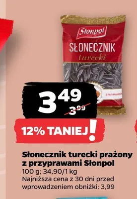 Słonecznik turecki prażony z przyprawami Stonpol promocja w Netto