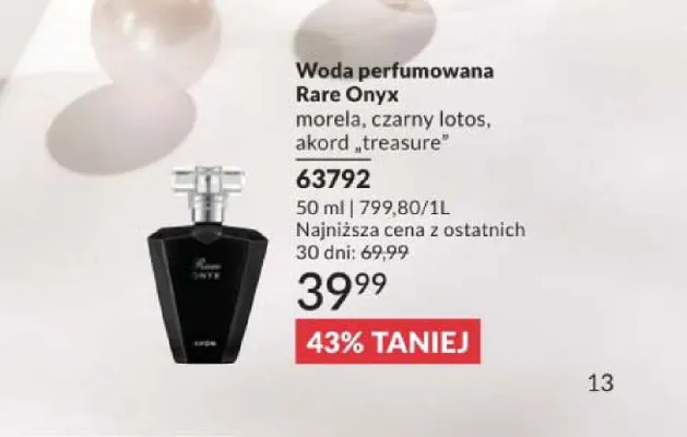 Woda perfumowana Avon Rare Onyx promocja w AVON