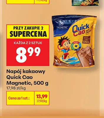 Napój kakaowy Quick Cao Magnetic promocja w Biedronka