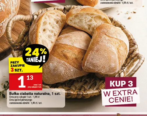 Bułka ciabatta naturalna Białecki promocja w Twój Market