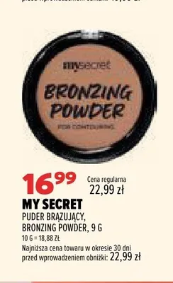 Puder brązujący My Secret Bronzing Powder promocja w Drogerie Natura