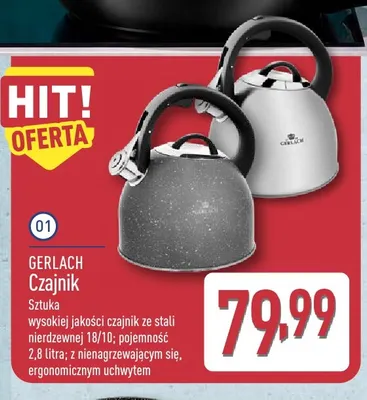 Czajnik 2,8 l Gerlach promocja w Aldi