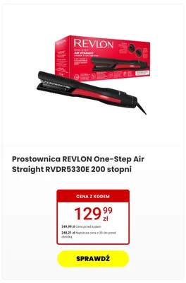 Prostownica REVLON One-Step Air Straight promocja w Media Expert