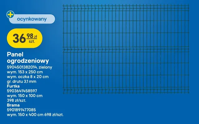 Panel ogrodzeniowy zielony promocja w Castorama