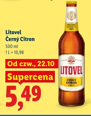 Piwo Litovel Černý Citron promocja w Lidl
