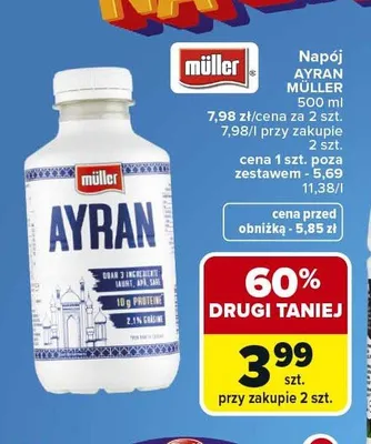Napój Ayran Müller promocja w Carrefour