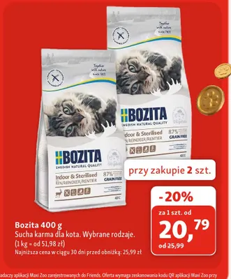 Sucha karma dla kota Bozita promocja w MAXI ZOO