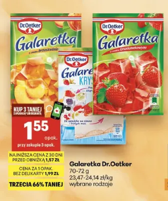 Galaretka Dr.Oetker o smaku brzoskwiniowym promocja w Delikatesy Centrum