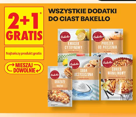 Dodatki do ciast Bakello promocja w Biedronka