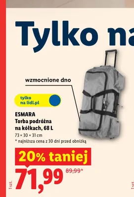 Torba podróżna na kółkach Esmara 68 l promocja