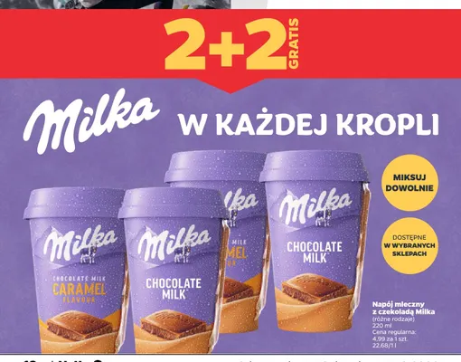 Napój mleczny z czekoladą Milka czekoladowy promocja w Netto