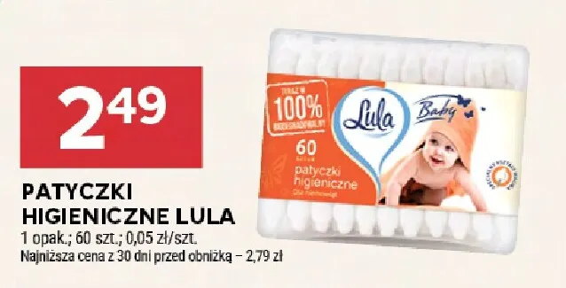 Patyczki higieniczne Lula promocja w Stokrotka