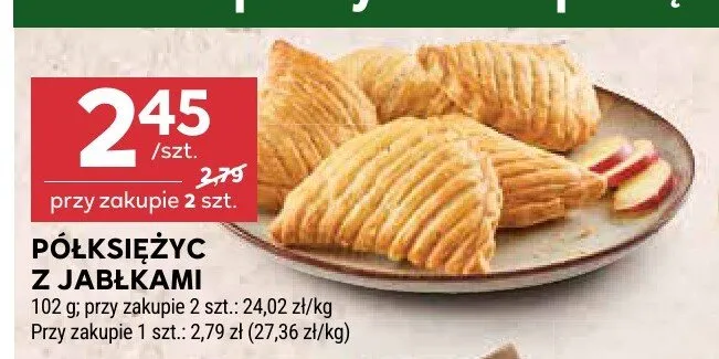 Półksiężyc z jabłkami promocja w Stokrotka