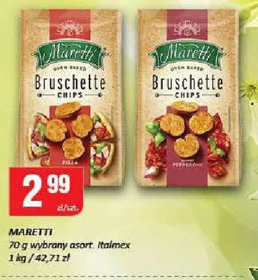 Bruschette Chips Maretti pizza promocja w Chorten