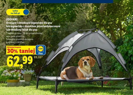 Składany leżak dla psa Zoofari promocja w Lidl