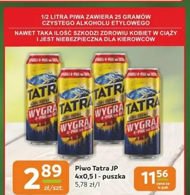 Piwo Tatra JP 4-pak 0,5l promocja w Gama