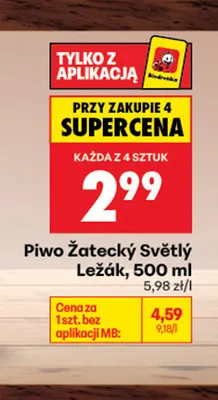Piwo Žatecký Světlý Ležák promocja w Biedronka