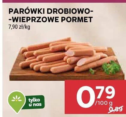 Parówki drobiowo-wieprzowe pormet promocja w Stokrotka