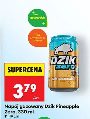 Napój gazowany pineapple zero promocja w Biedronka