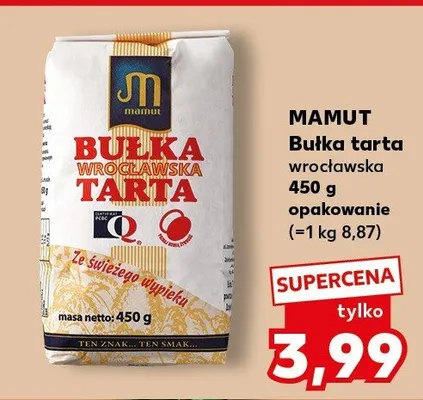 Bułka tarta wrocławska Mamut promocja w Kaufland